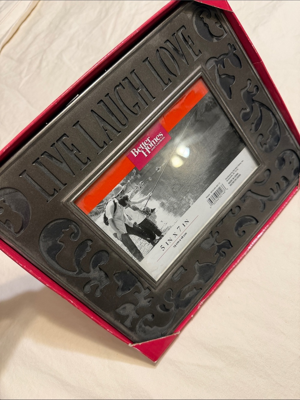 Better Homes And Gardens Black Embossed 'Live Laugh Love' Frame